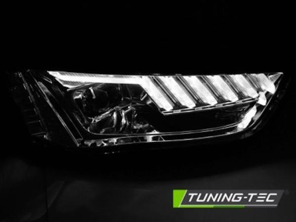 Scheinwerfer DRL LED Tagfahrlicht für Audi A4 B8 8K 12-15 Chrom dynamischen Blinker