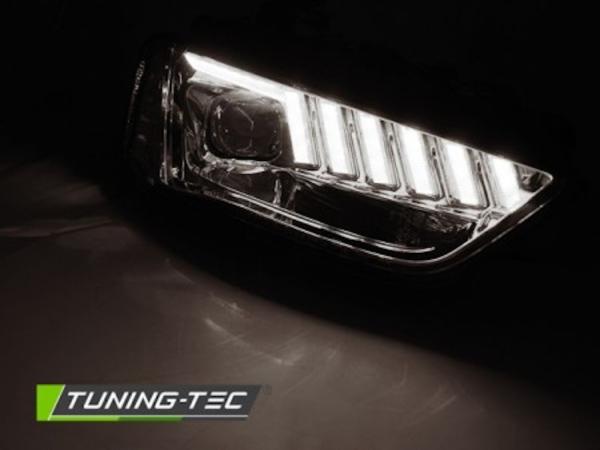Scheinwerfer DRL LED Tagfahrlicht für Audi A4 B8 8K 12-15 Chrom dynamischen Blinker