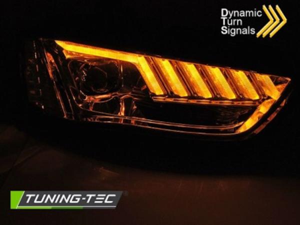 Scheinwerfer DRL LED Tagfahrlicht für Audi A4 B8 8K 12-15 Chrom dynamischen Blinker