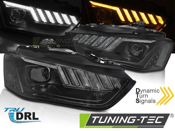 Design LED Tagfahrlicht Scheinwerfer für Audi A4 B8 12-15 schwarz dynamisch