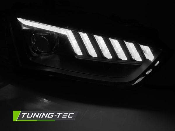 Design LED Tagfahrlicht Scheinwerfer für Audi A4 B8 12-15 schwarz dynamisch
