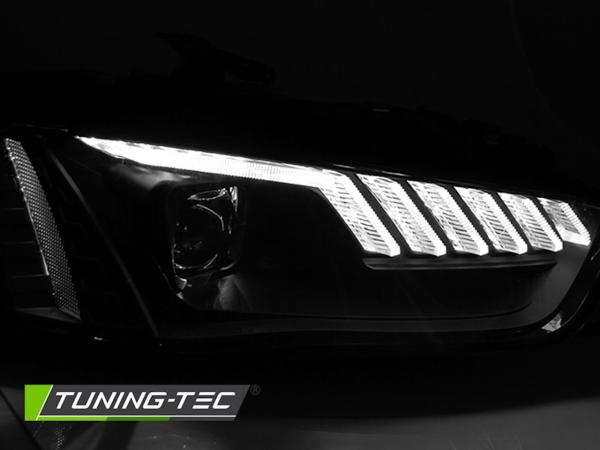 Design LED Tagfahrlicht Scheinwerfer für Audi A4 B8 12-15 schwarz dynamisch