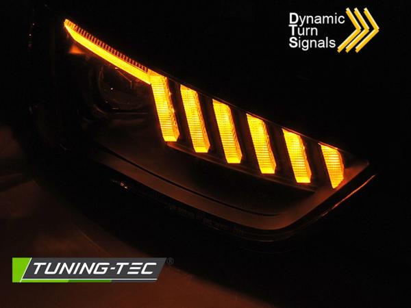 Design LED Tagfahrlicht Scheinwerfer für Audi A4 B8 12-15 schwarz dynamisch
