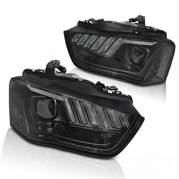 Design LED Tagfahrlicht Scheinwerfer für Audi A4 B8 12-15 schwarz dynamisch
