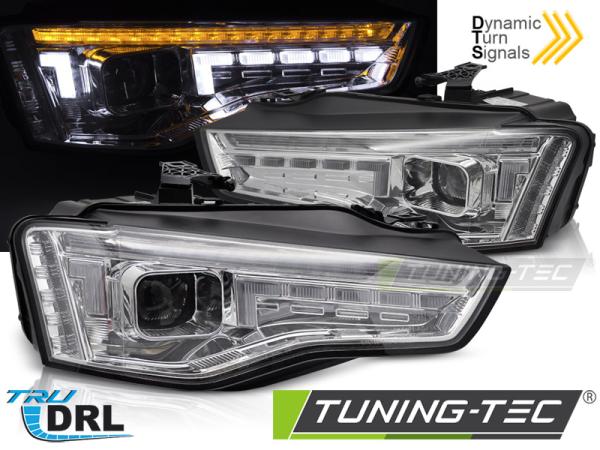 Xenon Scheinwerfer DRL LED Tagfahrlicht für Audi A5 Facelift Bj. 11-16 Chrom