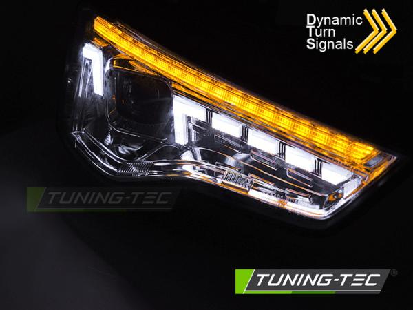 Xenon Scheinwerfer DRL LED Tagfahrlicht für Audi A5 Facelift Bj. 11-16 Chrom