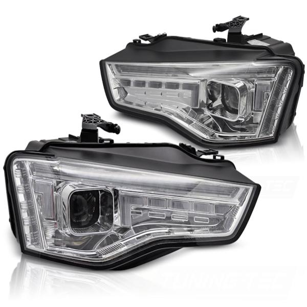 Xenon Scheinwerfer DRL LED Tagfahrlicht für Audi A5 Facelift Bj. 11-16 Chrom