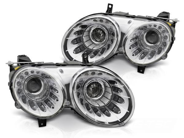 Xenon Tagfahrlicht Scheinwerfer Set für Bentley Continental GT 03-08 mit LED Blinker chrom
