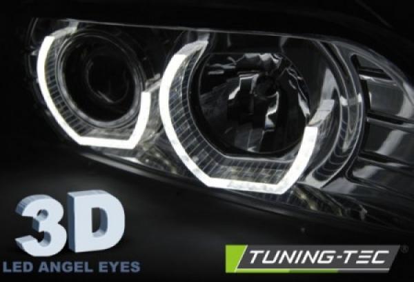 LED 3D Angel Eyes Scheinwerfer für BMW 5er E39 95-03 chrom