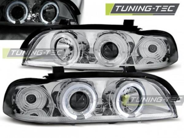LED Angel Eyes Scheinwerfer für BMW 5er E39 95-03 chrom