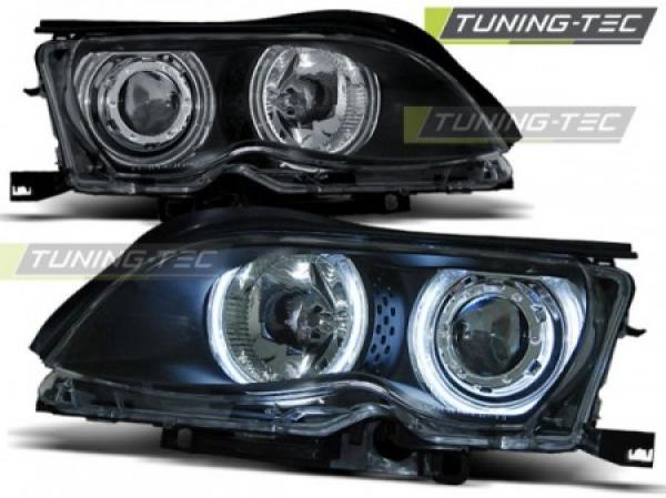 Scheinwerfer CCFL Angel Eyes für BMW 3er E46 Limo Touring Bj. 01-05 Schwarz