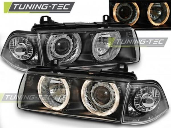 Angel Eyes Scheinwerfer für BMW 3er E36 Coupe/Cabrio 90-99 schwarz