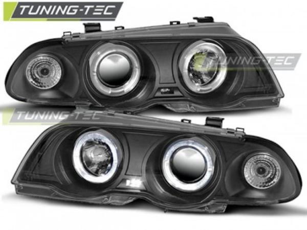 LED Angel Eyes Scheinwerfer für BMW 3er E46 98-01 schwarz Set