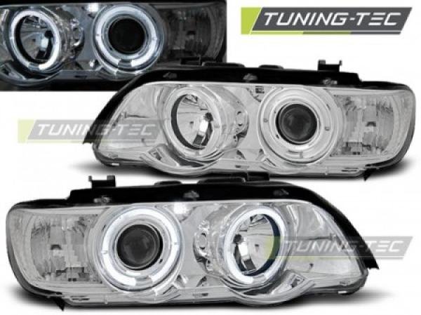 Scheinwerfer Angel Eyes für BMW X5 E53 Bj. 99-03 Chrom