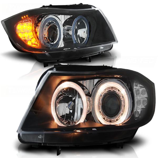 Scheinwerfer LED Tagfahrlicht Optik für VW Polo 6N Bj. 94-99 Schwarz