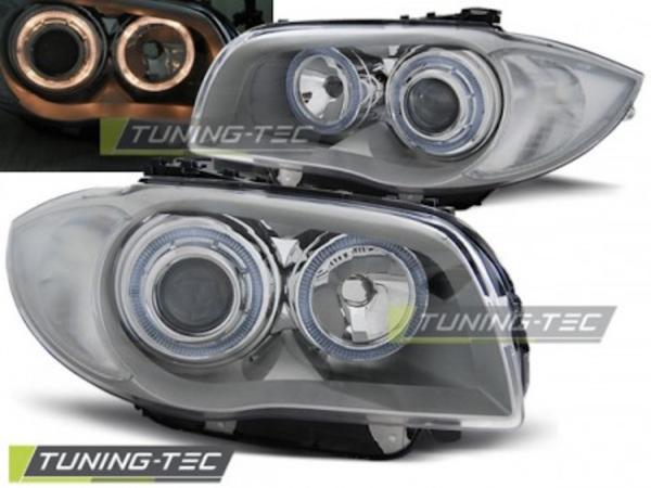 Design Angel Eyes Scheinwerfer für BMW 1er E81, E82, E87, E88 04-11 chrom