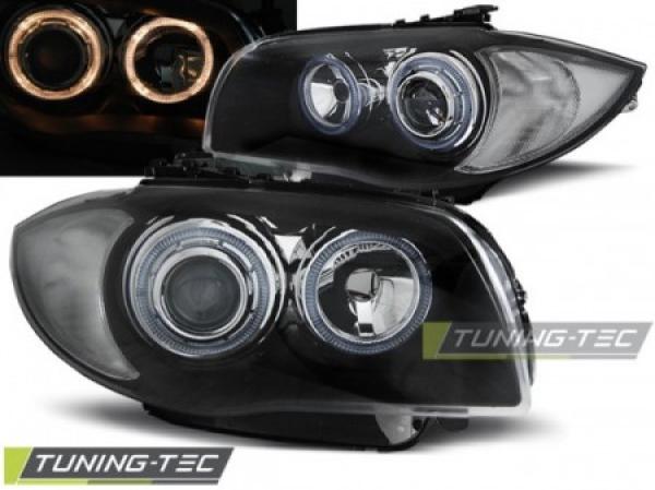 Design Angel Eyes Scheinwerfer für BMW 1er E81, E82, E87, E88 04-11 schwarz