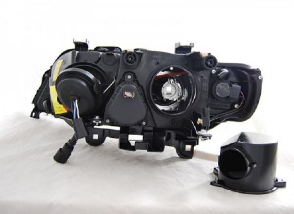 Xenon Scheinwerfer LED Angel Eyes für BMW X5 E53 Bj. 99-03 Schwarz