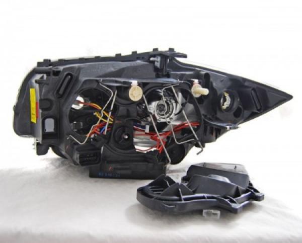 Scheinwerfer LED Angel Eyes für BMW 1er E81 E82 E87 E88 Bj. 04-11 Silber