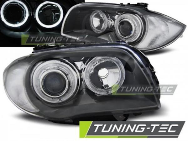 Scheinwerfer LED Angel Eyes für BMW 1er E81 E82 E87 E88 Bj. 04-11 Grau