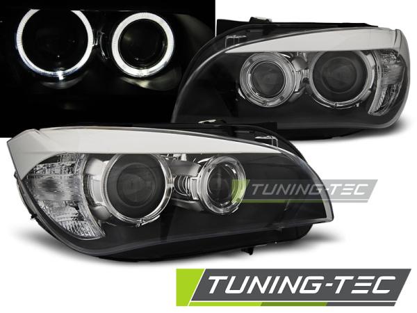 LED Angel Eyes Scheinwerfer für BMW X1 E84 10/09-12 schwarz