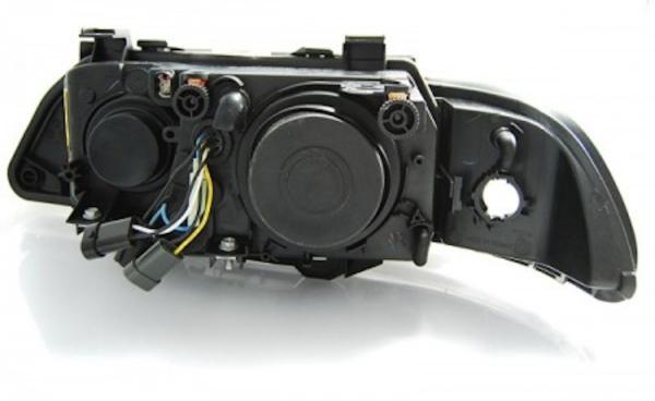 LED Angel Eyes Scheinwerfer für BMW 5er E39 95-03 Lim./Touring Schwarz