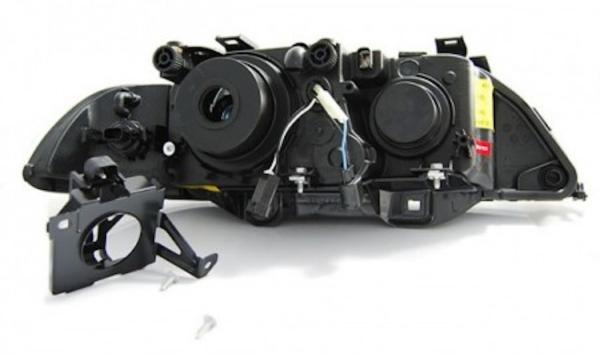 Xenon LED Angel Eyes Scheinwerfer für BMW 5er E39 Facelift 95-03 schwarz