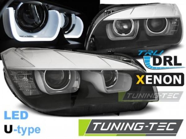Xenon Scheinwerfer DRL LED Tagfahrlicht für BMW X1 E84 Facelift 12-14 Schwarz