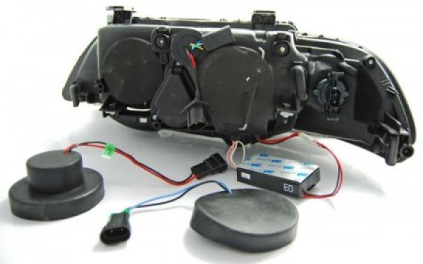 Scheinwerfer CCFL Angel Eyes für BMW 5er E39 Bj. 95-00 Schwarz