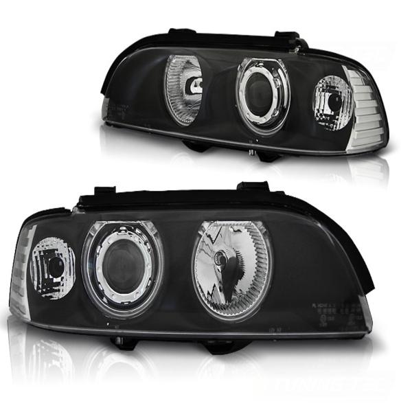 Scheinwerfer CCFL Angel Eyes für BMW 5er E39 Bj. 95-00 Schwarz