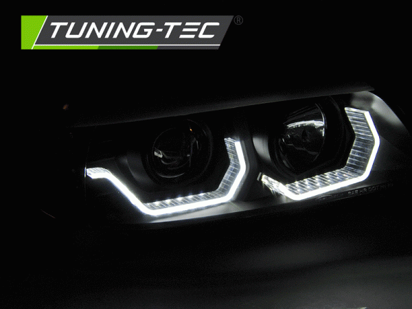 DRL Scheinwerfer 3D LED Angel Eyes für BMW X5 E70 Bj. 07-13 Chrom