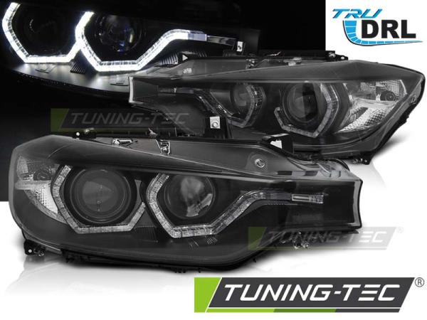 Scheinwerfer DRL LED Tagfahrlicht für BMW 3er F30 F31 Bj. 11-15 Schwarz