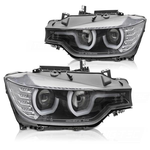 Scheinwerfer DRL LED Tagfahrlicht für BMW 3er F30 F31 Bj. 11-15 Schwarz