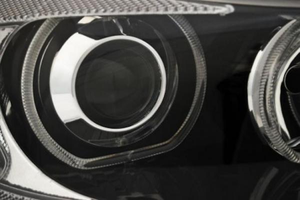 Scheinwerfer LED Angel Eyes für BMW 3er E90 E91  05-08 Schwarz mit LED Blinker