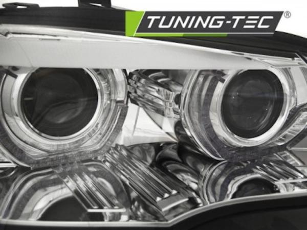 Xenon Scheinwerfer DRL LED Tagfahrlicht für BMW X5 E70 Bj. 07-10 Chrom AFS