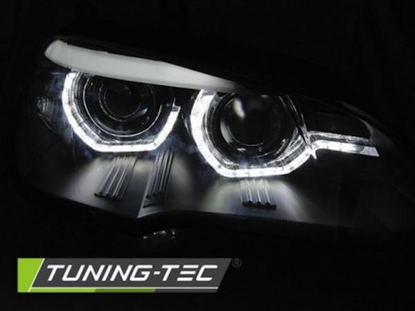 Xenon Scheinwerfer DRL LED Tagfahrlicht für BMW X5 E70 Bj. 07-10 Schwarz AFS