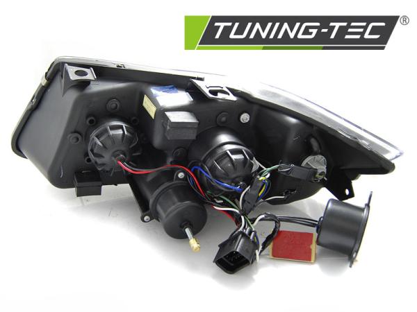 Scheinwerfer 3D Angel Eyes für BMW 3er E90 E91 Bj. 05-08 Schwarz mit LED Blinker