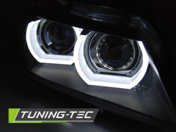 3D LED Tagfahrlicht Angel Eyes Scheinwerfer für BMW 3er E90/E91 LCI 09-11 Black