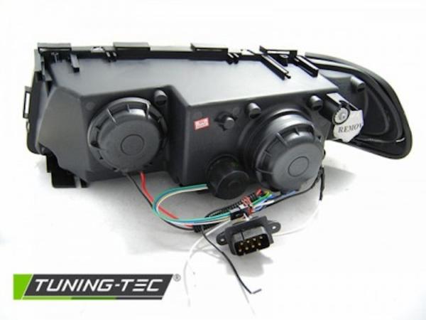 Scheinwerfer 3D Angel Eyes für BMW 7er E38 Bj. 94-01 Schwarz