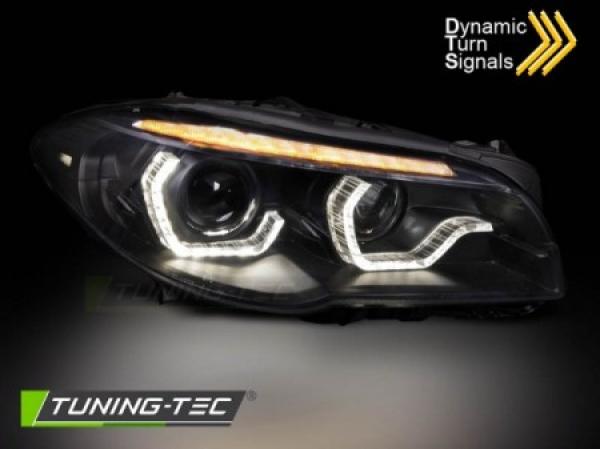 Xenon Scheinwerfer DRL LED Tagfahrlicht für BMW 5er F10 F11 Bj. 10-13 Schwarz