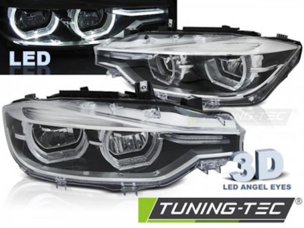Voll LED Scheinwerfer Tagfahrlicht für BMW 3er F30 F31 Bj. 11-15 Schwarz
