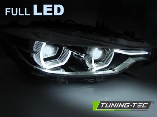 Voll LED Scheinwerfer Tagfahrlicht für BMW 3er F30 F31 Bj. 11-15 Schwarz