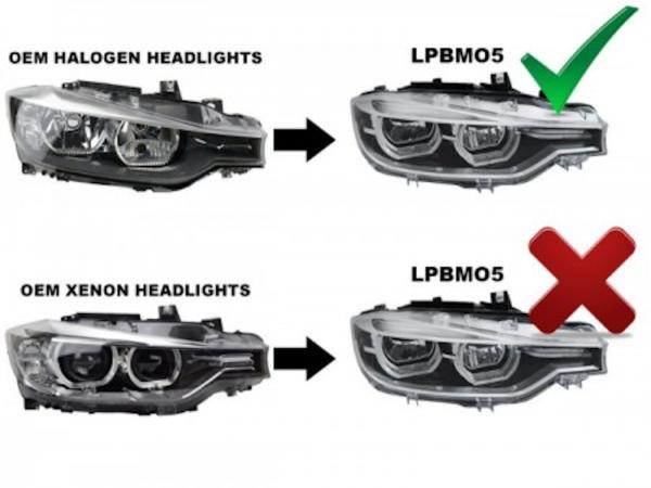 Voll LED Scheinwerfer Tagfahrlicht für BMW 3er F30 F31 Bj. 11-15 Schwarz