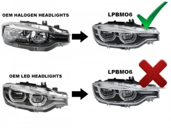 Voll LED Scheinwerfer Tagfahrlicht für BMW 3er F30 F31 LCI Facelift 15- Schwarz
