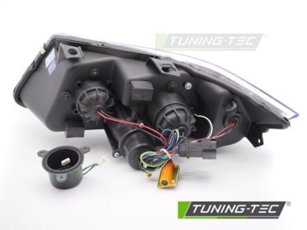 Scheinwerfer 3D Angel Eyes für BMW 3er E90 E91 Bj. 05-08 Schwarz mit LED Blinker