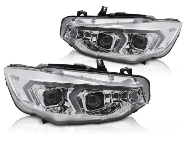 Xenon LED Tagfahrlicht Scheinwerferset für BMW 4er F32/F33 Coupe/Cabrio 13-17 chrom