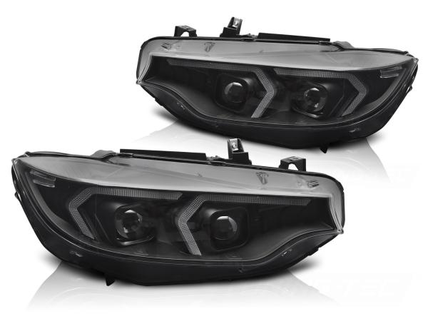 Xenon LED Tagfahrlicht Scheinwerferset für BMW 4er F32/F33 Coupe/Cabrio 13-17 schwarz