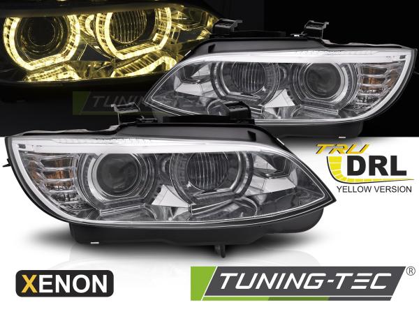 3D Xenon LED Tagfahrlicht Angel Eyes Scheinwerfer für BMW 3er Coupe/Cabrio E92/E93 06-10 chrom