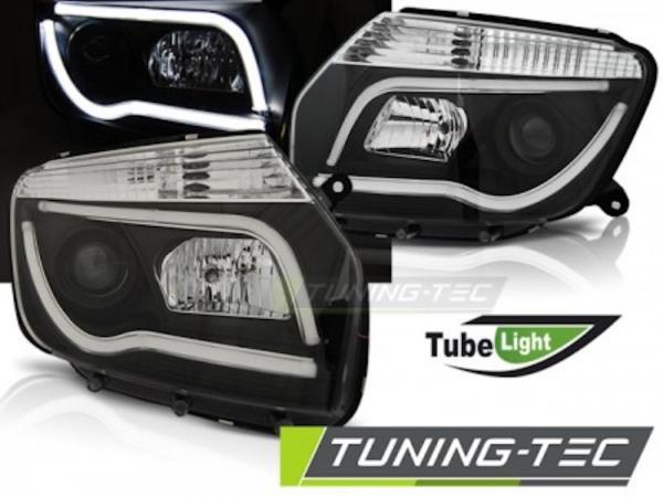 Scheinwerfer LED Tagfahrlicht Optik für Dacia Duster Bj. 10-14 Schwarz LTI