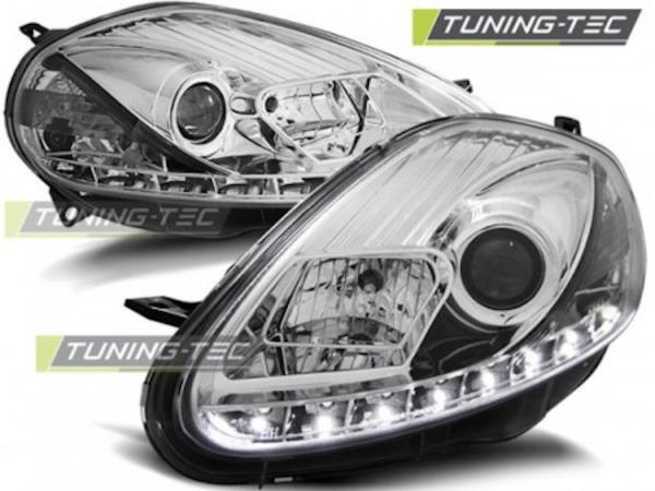 Scheinwerfer LED Tagfahrlicht Optik für Fiat Grande Punto Bj. 08-09 Chrom